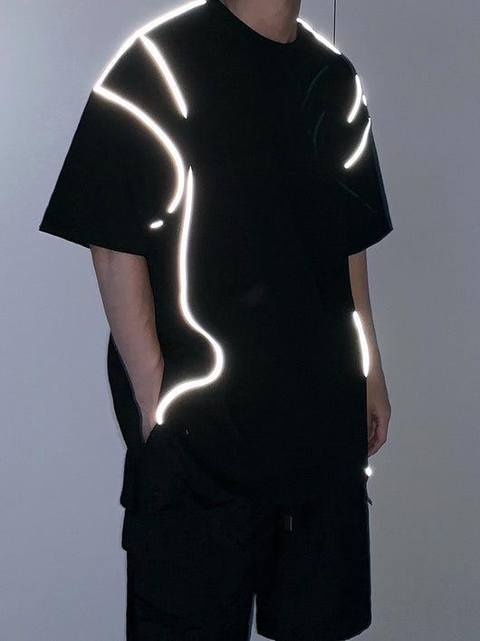 Camiseta Reflectante Suelta de Manga Corta - Image 6