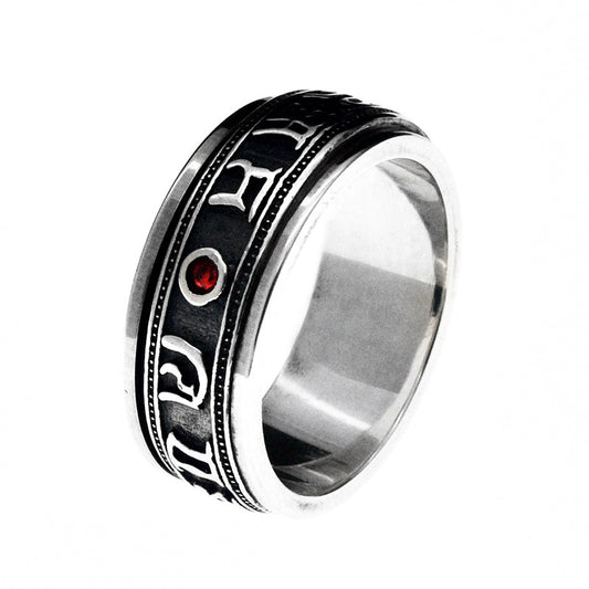Anillo de Transferencia Vajra Daming Mantra con Acabado Desgastado - Image 2