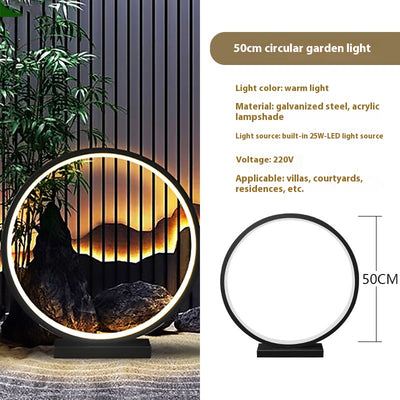 Lámpara de Jardín Redonda Impermeable para Exteriores - Iluminación Moderna - Image 7