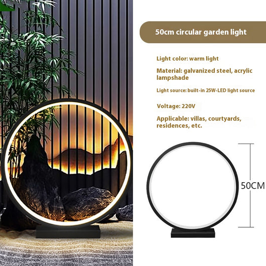 Lámpara de Jardín Redonda Impermeable para Exteriores - Iluminación Moderna - Image 7