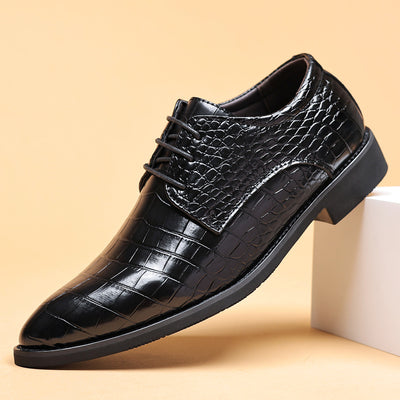 Zapatos de Cuero Inglés Grano Pez para Hombre - Estilo Business Casual - Image 3