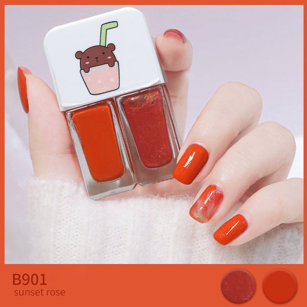 Esmalte de Uñas Bicolor Otoño-Invierno: Set Gemelo a Base de Agua con Efecto Explosión - Image 2