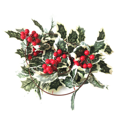 Luces Navideñas de Mimbre con Decoración de Espino Chino para Fiesta