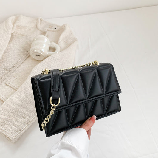 Bolso Bandolera Cuadrado con Cadena - Cartera de Moda Compacta - Image 11