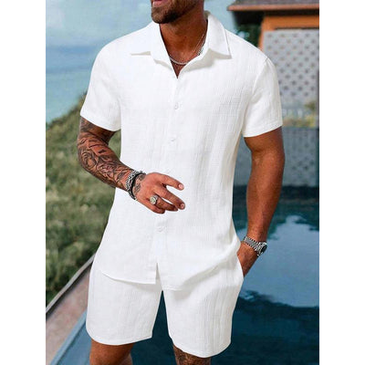Conjunto Deportivo Hombre: Camisa y Shorts de Color Sólido - Image 5