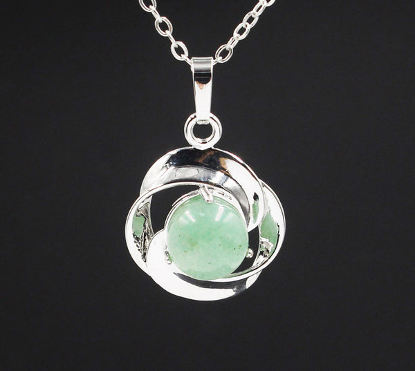 Collar Colgante de Flor en Cristal Natural