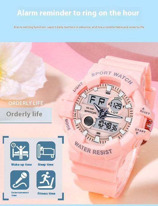 Reloj Deportivo Digital Dual Display Pantalla Grande Luminoso Resistente al Agua Unisex - Image 38