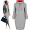 Vestido Longo de Inverno Gola Alta - Elegância Casual para Todos os Tamanhos
