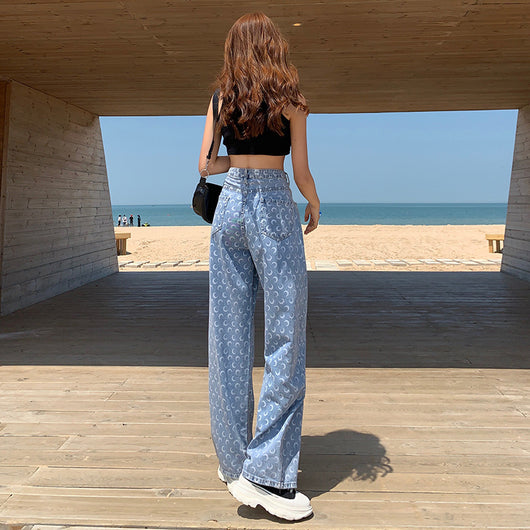Pantalones Rectos Estampados Oversize con Largo Dragging - Image 3