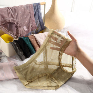Braguitas de Encaje Transpirable con Refuerzo de Algodón Puro para Mujer - Image 7