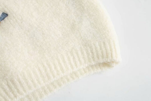 Cardigan Corto Tejido con Bordado para Otoño e Invierno - Image 10