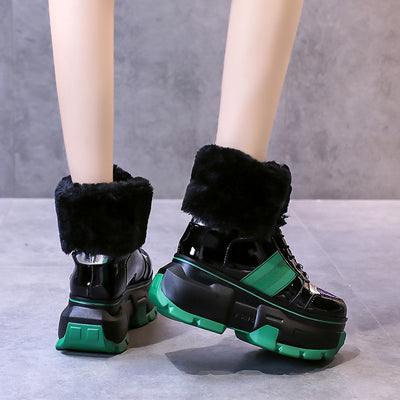 Zapatos de Algodón Acolchados con Suela Gruesa y Forro de Terciopelo - Image 14