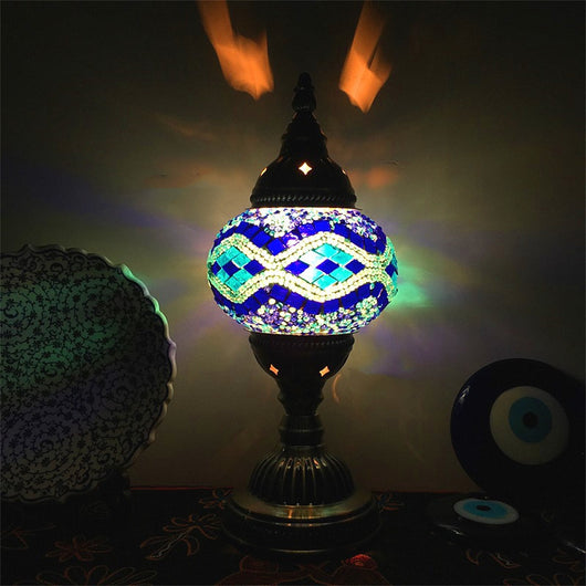 Lámpara de Mosaico Turco Vintage Art Deco Cristal Artesanal Luz Romántica - Image 15