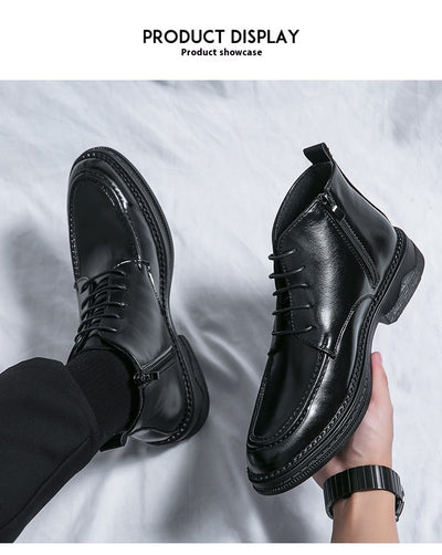 Botas Martin Altas de Invierno para Hombre - Estilo Británico Versátil - Image 9