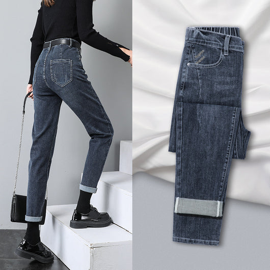 Jeans Mujer Cintura Alta Rectos Holgados - Primavera Verano Otoño - Image 6
