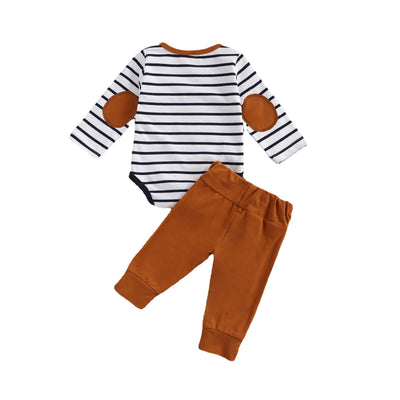 Jumpsuit Casual de Rayas con Cuello Redondo y Botones - Image 7