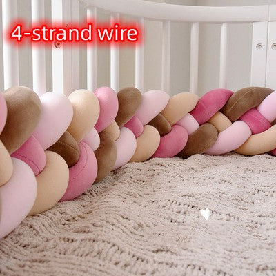 Protectores de Cuna Trenzados Alargados con Almohada Decorativa - Image 52