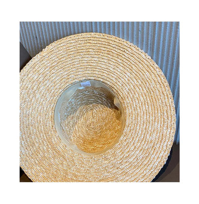 Sombrero de Paja Natural con Ala Ancha Pearl Element - Image 13