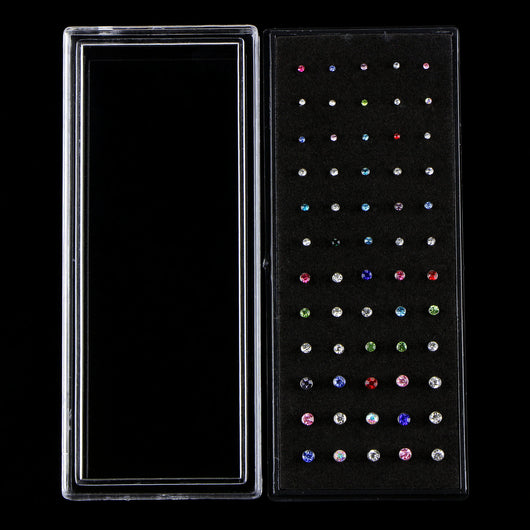 Set de 60 Piercing Nasal de Acero Inoxidable con Diamantes - Image 9