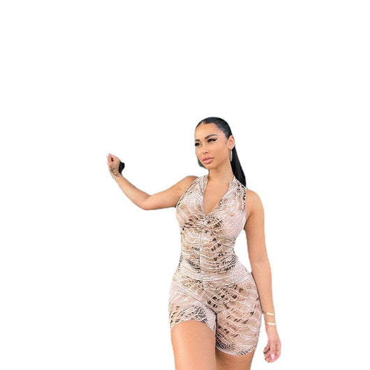 Jumpsuit Estampado Serpiente Cintura Alta Efecto Levantador - Image 5