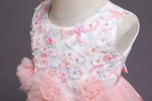 Vestido Princesa Niña Plisado Malla Elegante - Image 10