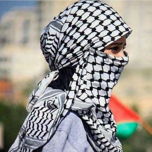 Chamarra Keffiyah Jacquard Tejida