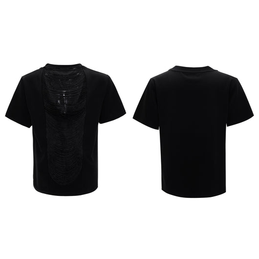 Camiseta Premium Cuello V Escotado Manga Corta Diseño Calado - Image 2
