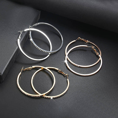 Aretes Coreanos Hueco Personalidad Simple Anillo Elegante - Image 4