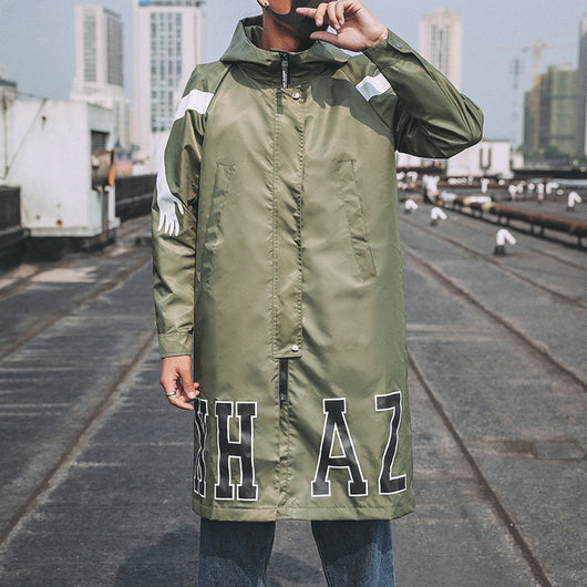 Gabardina Larga Tiantaifeng para Hombre - Abrigo Otoñal Elegante Talla Grande
