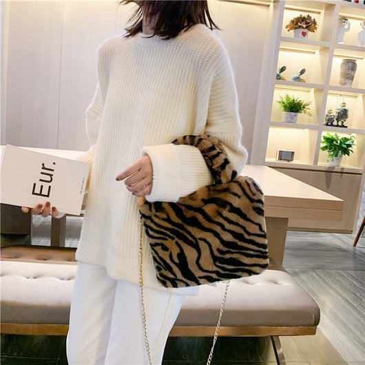 Bolso Tote Leopardo con Cadena y Correa Crossbody - Image 54