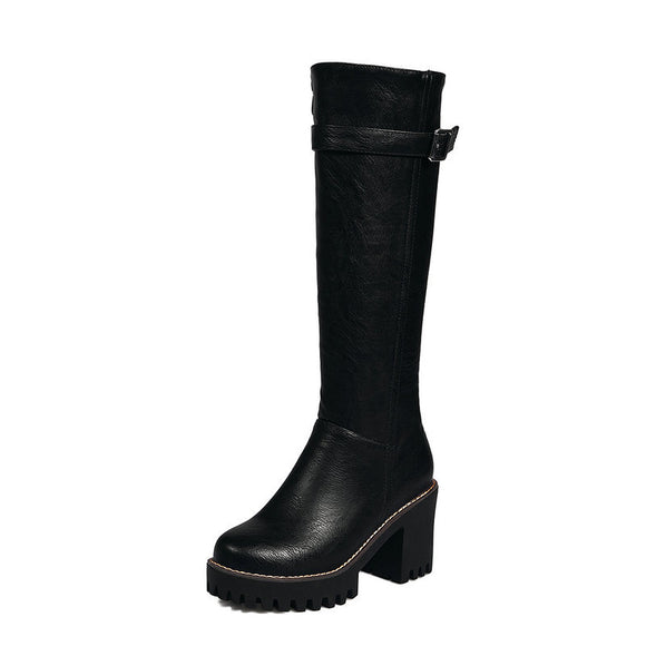 Botas Martin para Mujer con Tacón Grueso y Caña Alta