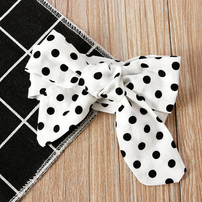 Conjunto de Tres Piezas: Top Lunares + Falda con Moño - Image 3