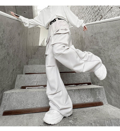 Pantalón Funcional Unisex de Pierna Ancha con Múltiples Bolsillos - Image 10