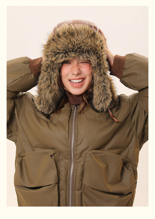 Gorro Ciclista Retro con Forro Polar y Protección Térmica para Oídos - Image 3
