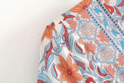 Falda Larga Festiva para Mujer con Mangas Estampadas - Image 13