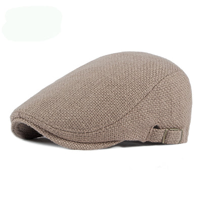 Boina Retro Británica de Algodón y Lino Transpirable para Hombre - Image 3