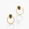 Aretes de Piedra Natural Incrustada Gota de Agua