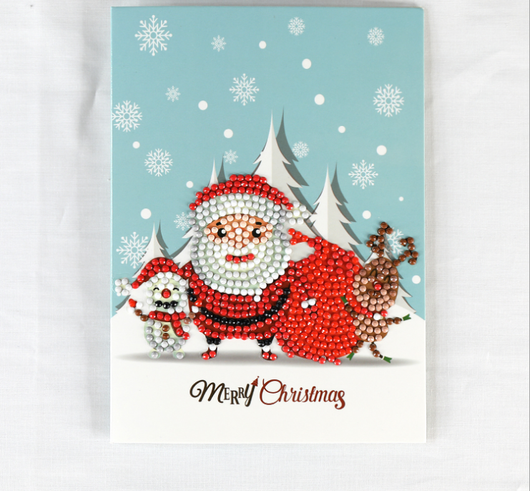 Tarjeta de Navidad con Pintura de Diamantes Creativa - Image 20