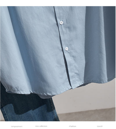 Camisa Casual de Algodón Talla Grande con Efecto Reductor - Image 18