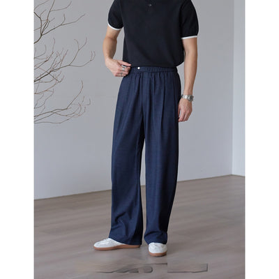 Pantalones Casuales de Pierna Ancha Relajada para Hombre - Image 4