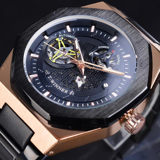 Reloj Automático de Movimiento Mecánico con Diseño Hueco - Image 4