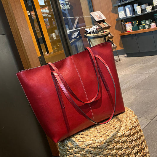 Bolso Tote de Cuero Encerado para Mujer - Bolsa de Hombro Elegante y Versátil - Image 22