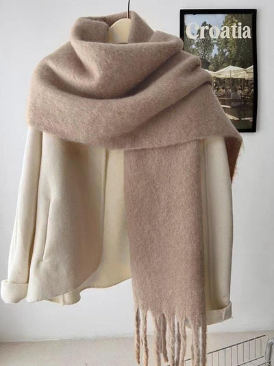 Bufanda de Lana Cálida para Otoño e Invierno - Colores Sólidos Premium - Image 10