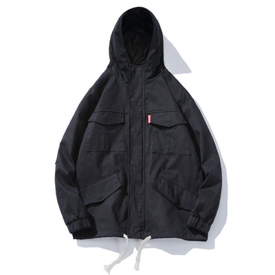 Chamarra Hoodie Oversize para Hombre Talla Grande con Cordones - Image 3