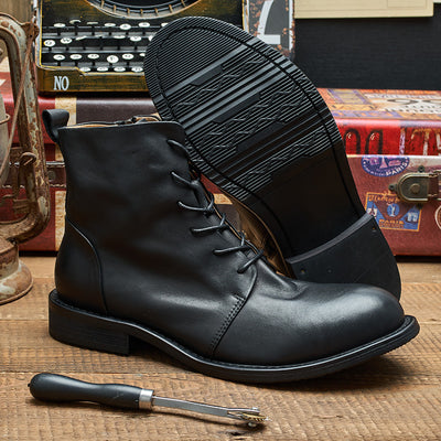 Botas Martin de Cuero Genuino Vintage Hechas a Mano - Image 4