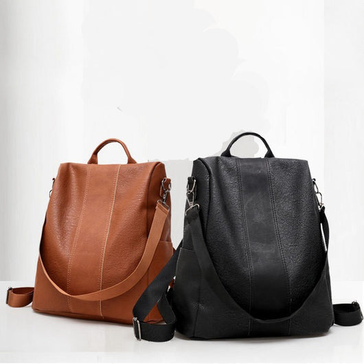 Mochila de Gran Capacidad en Colores Sólidos para Mujer - Image 12