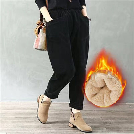 Pantalón Recto de Pana Cintura Alta para Mujer - Corte Holgado y Cómodo - Image 5