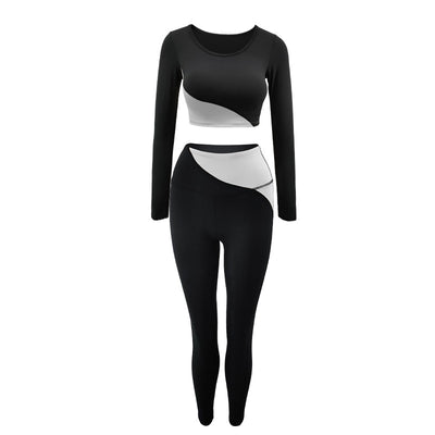 Conjunto de Yoga Manga Larga para Mujer con Soporte de Pecho - Image 10