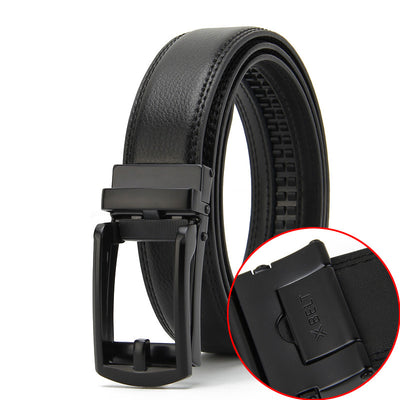 Cinturón de Cuero Doble Capa con Hebilla Automática para Hombre - Image 15