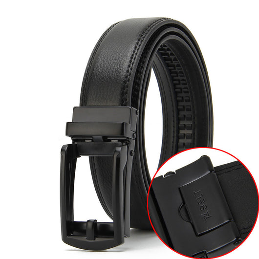 Cinturón de Cuero Doble Capa con Hebilla Automática para Hombre - Image 15